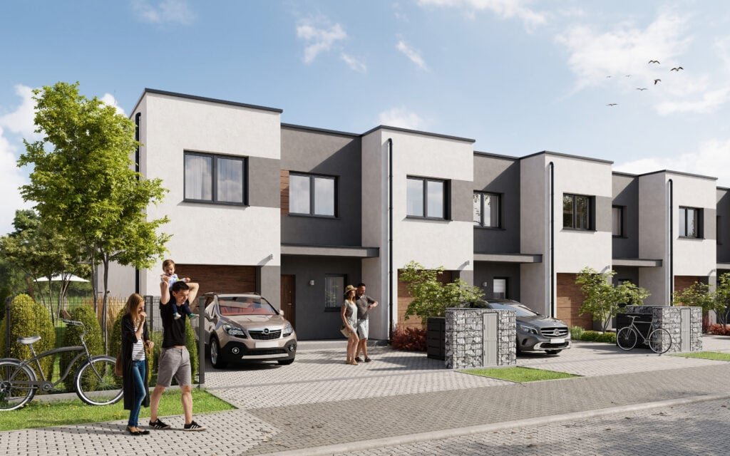 Nowoczesny dom z tarasem i ogrodem, 123 m², garaż poznański, Klonowa  123m2 Foto 1