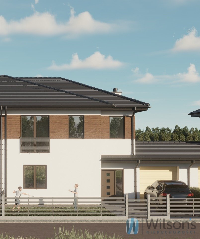 Nowoczesny dom 149 m2 z garażem, Falenty Nowe Falenty Nowe, Panoramy  149m2 Foto 1