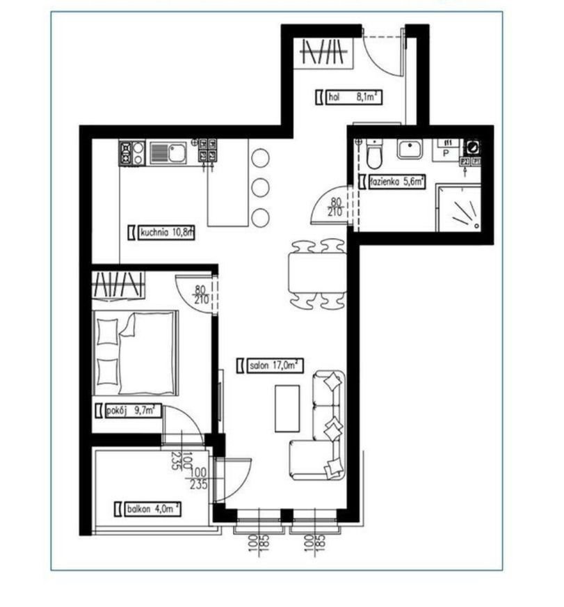 Zapraszam do obejrzenia 51 m² mieszkania z balkonem i parkingiem Rumia, Biała Rzeka, Owsiana  50m2 Foto 1