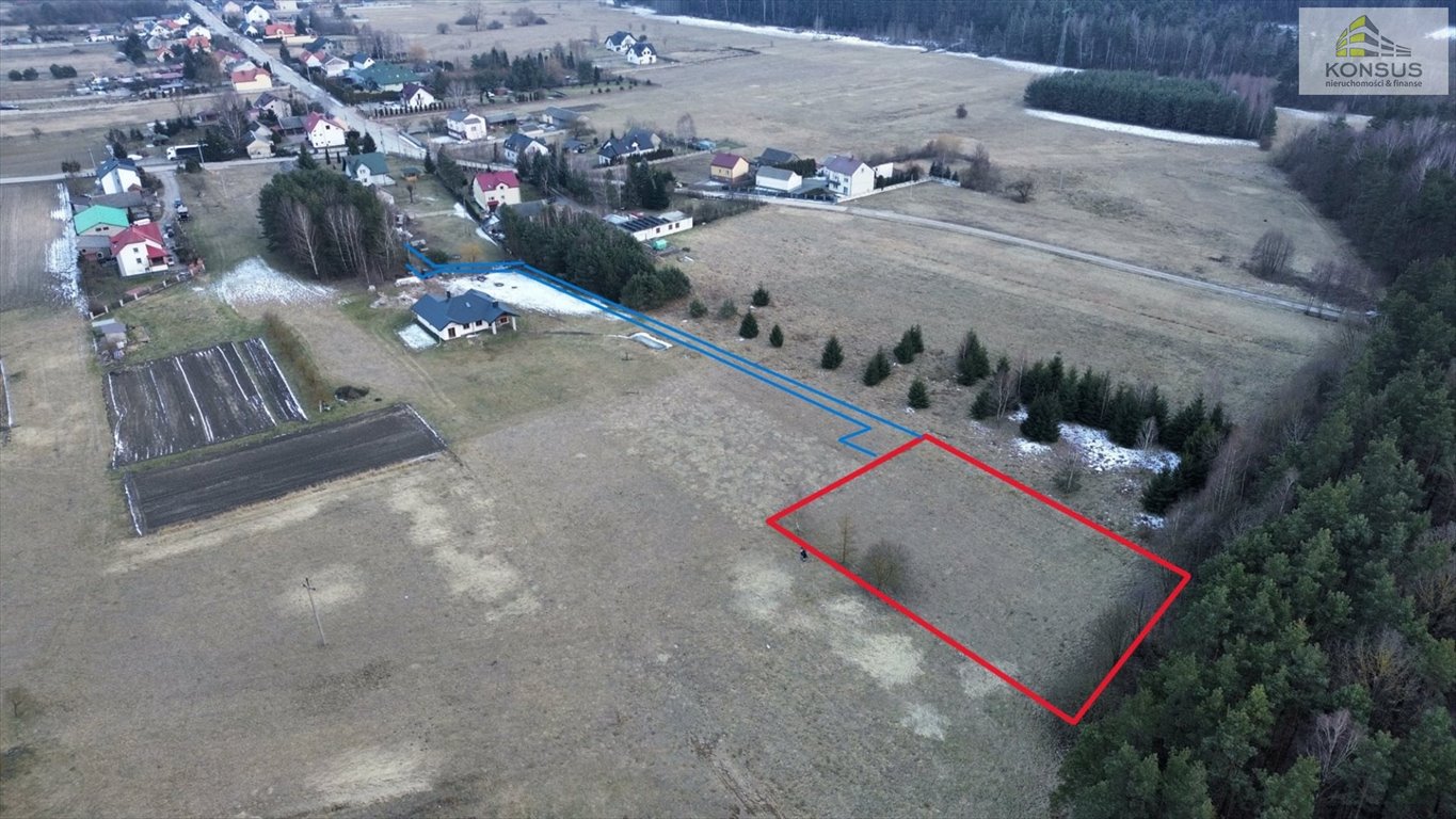 Działka budowlana 1964 m² z lasem i mediami w Kostomłotach Kostomłoty Drugie  1 964m2 Foto 1