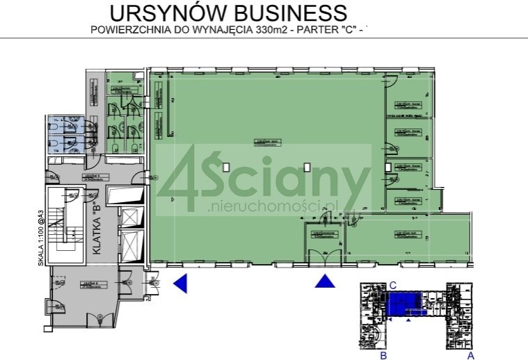 Przestronny lokal biurowy 330 m² z parkingiem na Ursynowie Warszawa, Ursynów  330m2 Foto 1