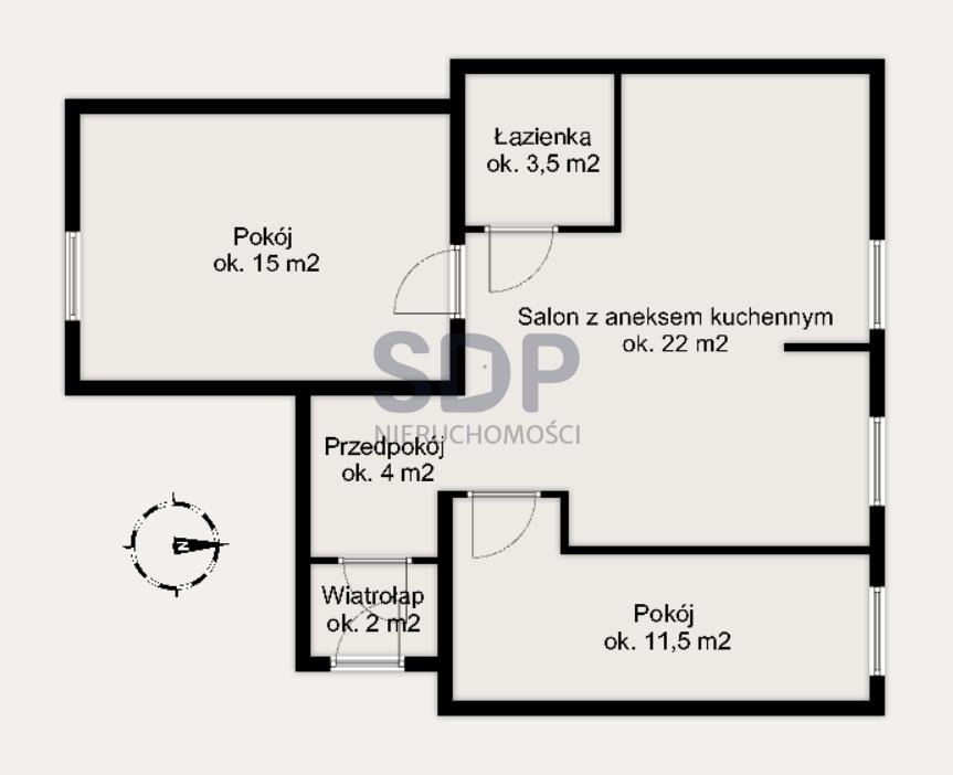 Mieszkanie trzypokojowe na sprzedaż Wrocław, Fabryczna, Gajowice, Krucza  56m2 Foto 7