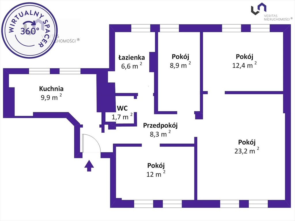 Mieszkanie czteropokojowe  na sprzedaż Katowice, Koszutka, Okrzei  79m2 Foto 2