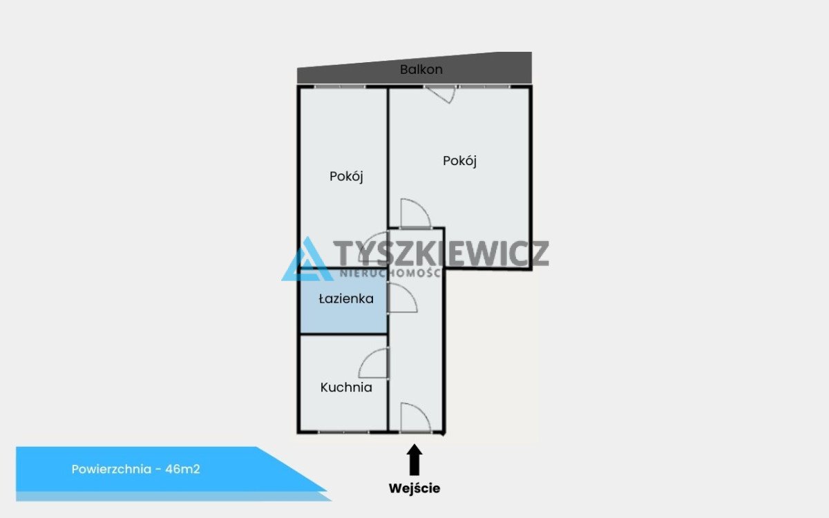 Mieszkanie dwupokojowe na sprzedaż Gdańsk, Przymorze, Piastowska  46m2 Foto 10