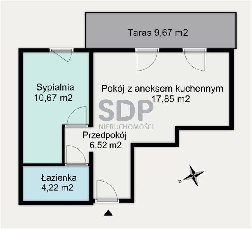 Mieszkanie dwupokojowe na sprzedaż Wrocław, Krzyki, Krzyki, Braterska  39m2 Foto 3