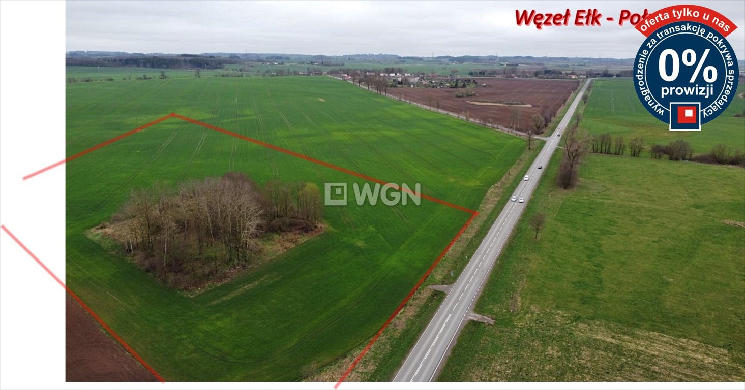 Działka inwestycyjna 24 019 m² blisko Ełku z mediami Niedźwiedzkie  24 019m2 Foto 1