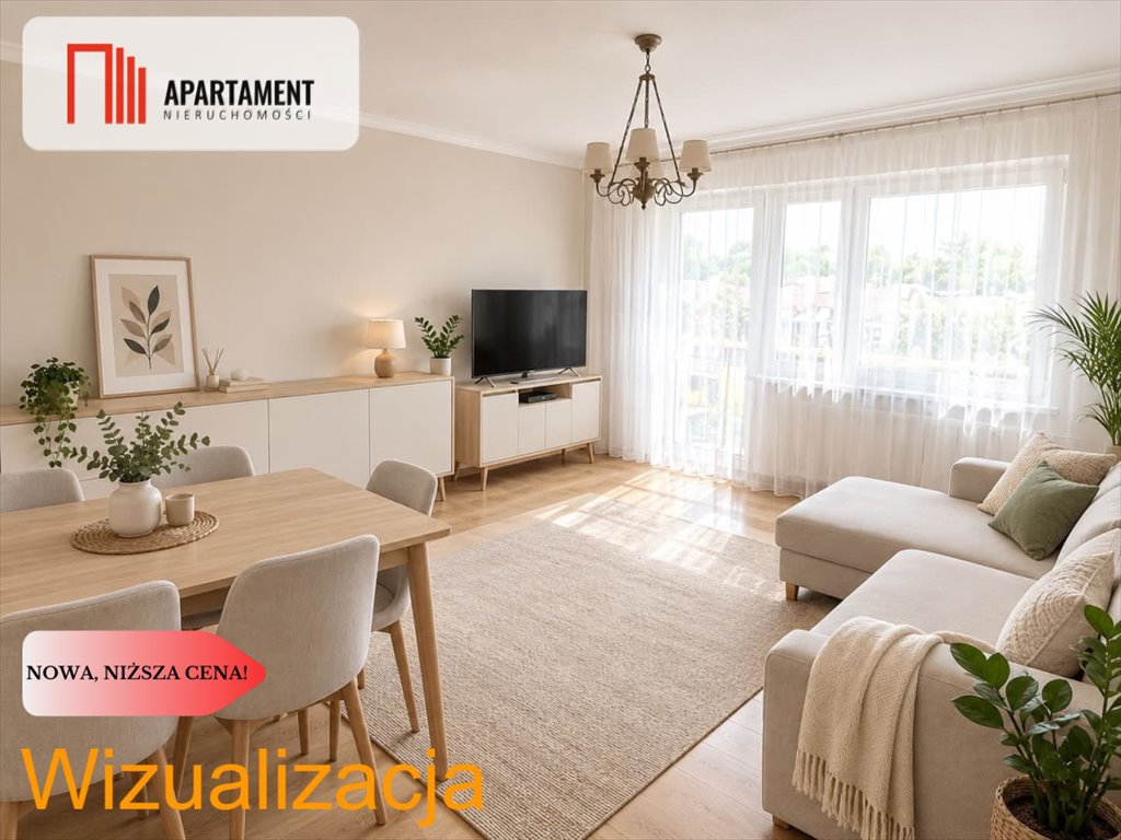 Przestronne 3-pokojowe mieszkanie 58,72 m² (gotowe do zamieszkania) z balkonem i piwnicą Koszalin  59m2 Foto 1