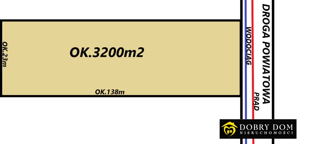 Działka budowlana na sprzedaż Kosmaty Borek  3 200m2 Foto 1