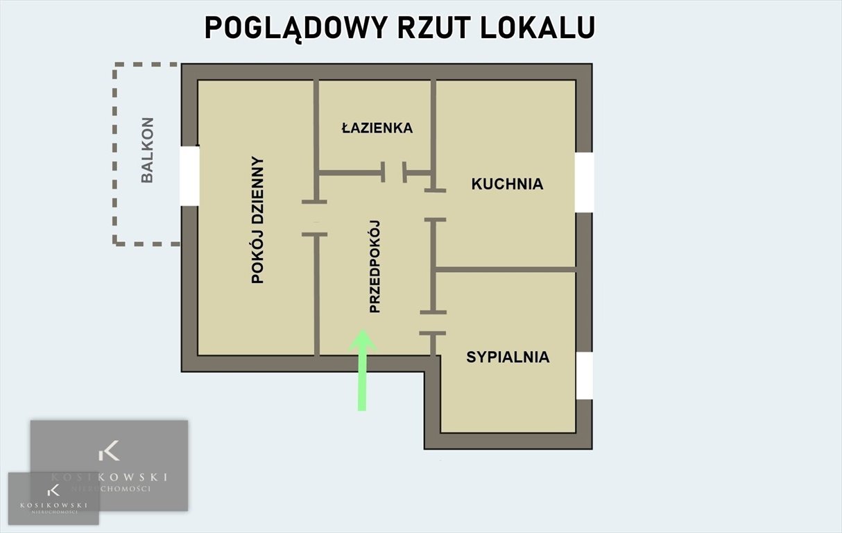 Mieszkanie dwupokojowe na sprzedaż Wołczyn, Wierzbica Górna  49m2 Foto 12
