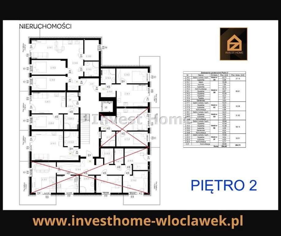 Mieszkanie trzypokojowe na sprzedaż Włocławek, Południe, Dziewiny  59m2 Foto 10