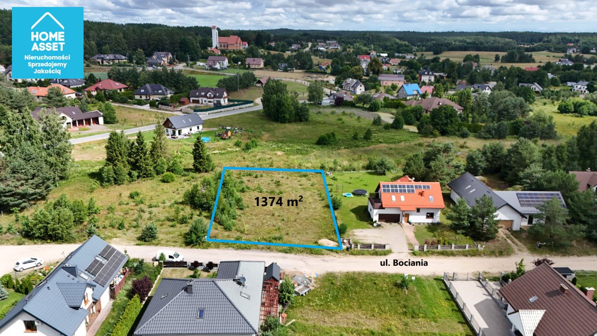 Działka 1374 m² w Koleczkowie (MPZP, media, blisko lasu) Koleczkowo, Bociania  1 374m2 Foto 1