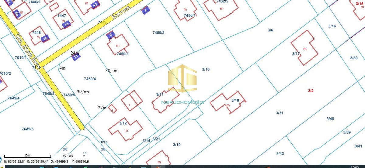 Działka budowlana na sprzedaż Żyrardów, Sosnowa  1 100m2 Foto 1