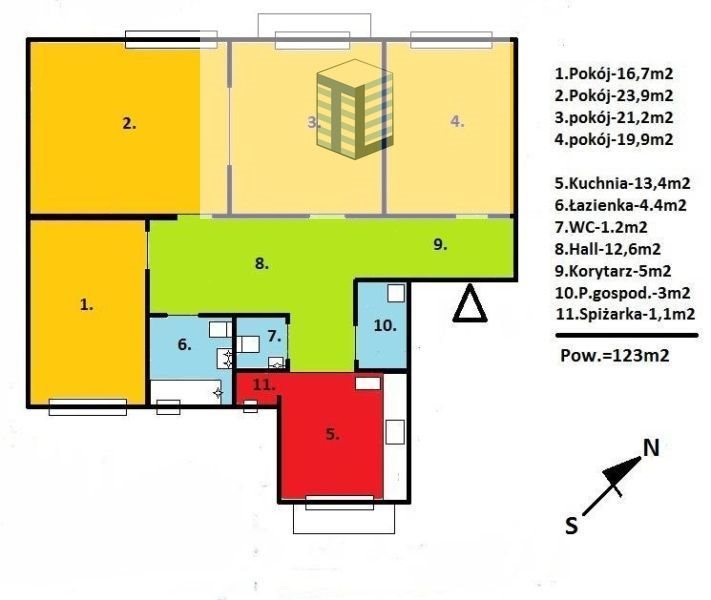Mieszkanie czteropokojowe  na sprzedaż Kraków, Śródmieście, al. Juliusza Słowackiego  123m2 Foto 10