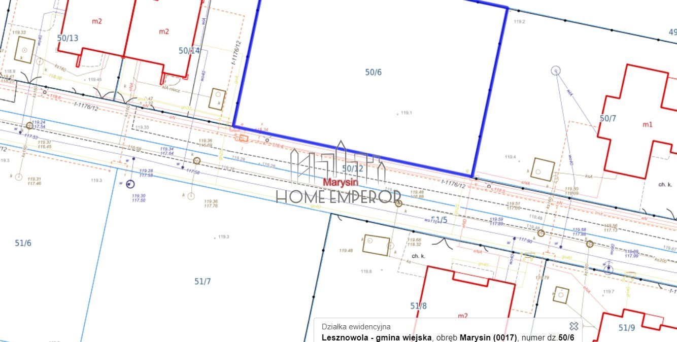 Działka budowlana na sprzedaż Marysin  1 000m2 Foto 3