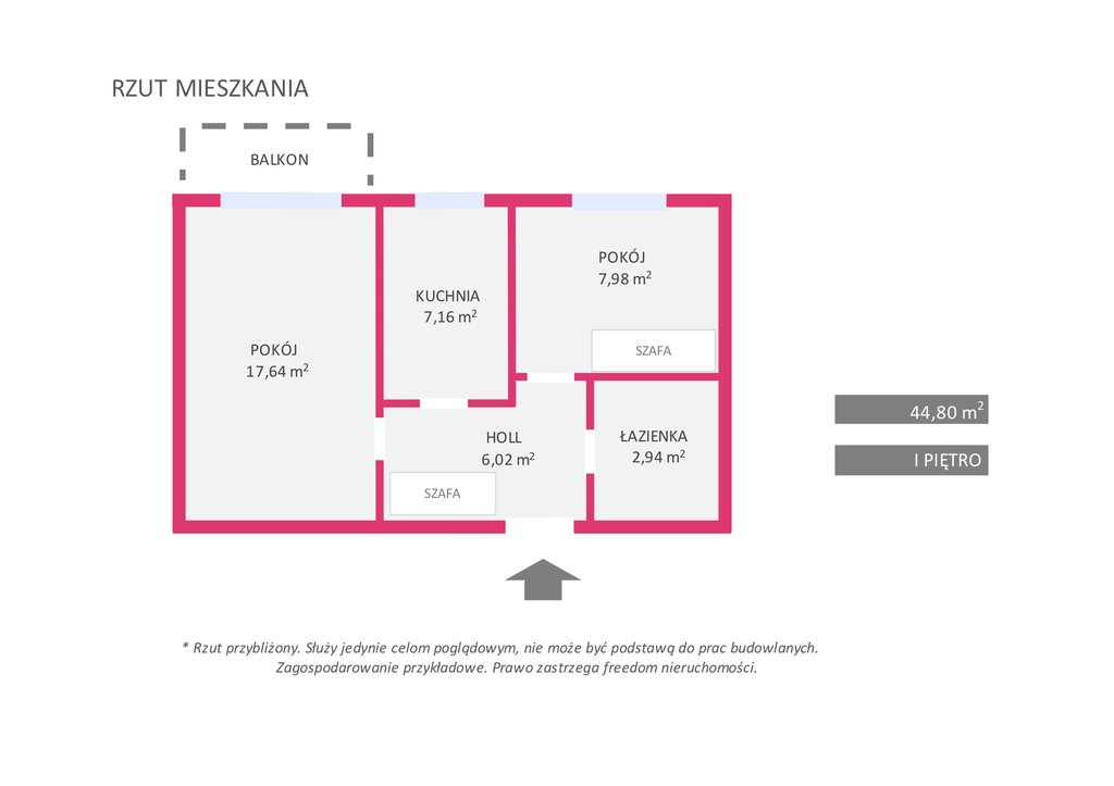 Mieszkanie dwupokojowe na wynajem Katowice, Brynów, Brynowska  45m2 Foto 15