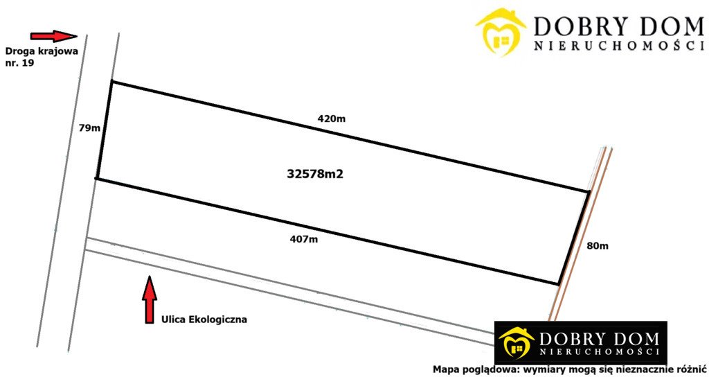 Duża działka inwestycyjna Proniewicze 32 578 m² z mediami polecam Proniewicze  32 578m2 Foto 1