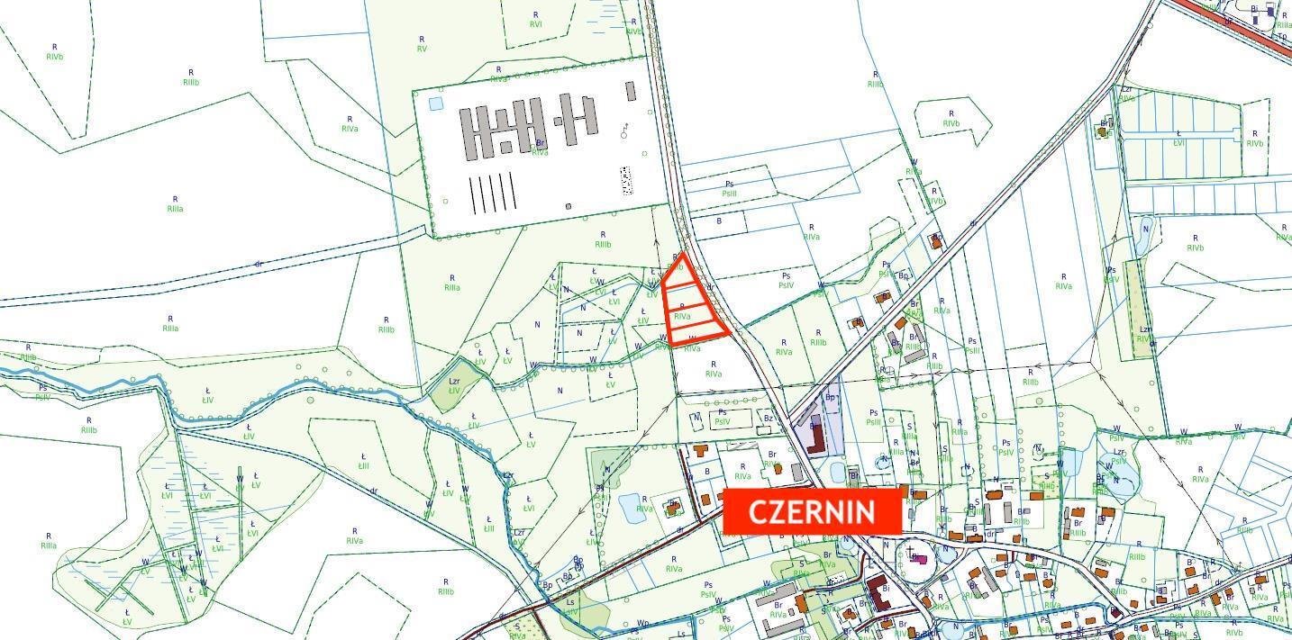 Działka budowlana na sprzedaż Czernin, Czernin  1 625m2 Foto 1