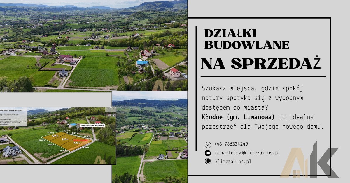 Działka 900 m2 z widokiem na Beskid, media, inwestycja Kłodne  923m2 Foto 1