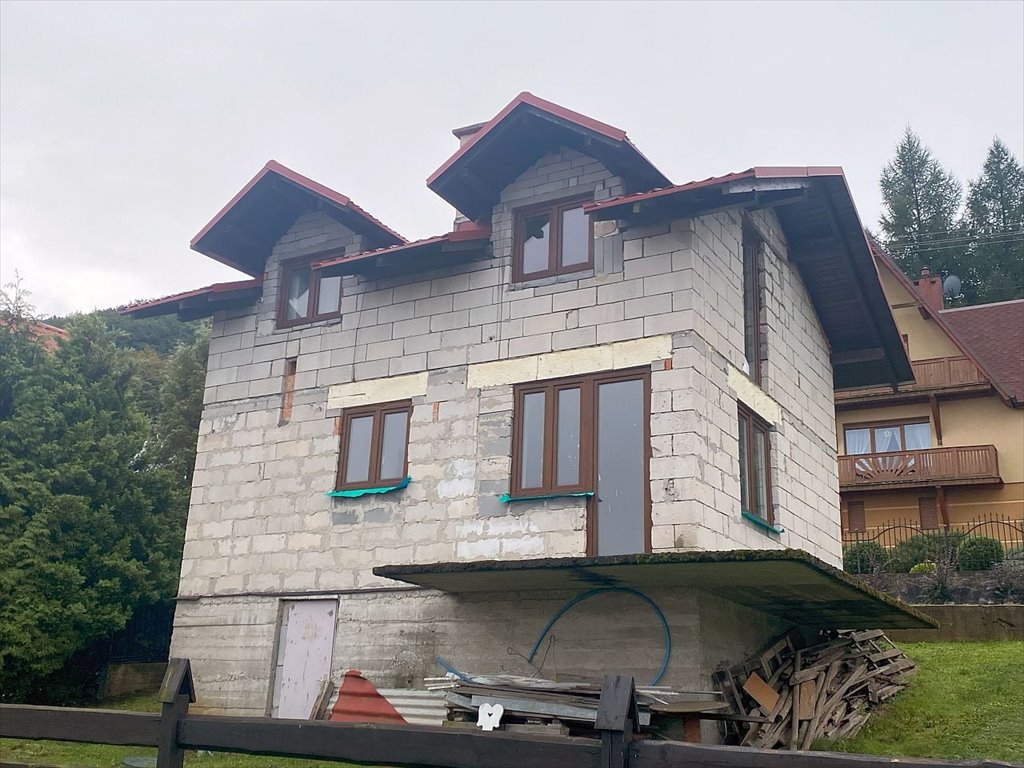 Widokowy dom do wykończenia z piwnicą i 2 łazienkami Leszna Górna, Leszna Górna, Letniskowa  65m2 Foto 1