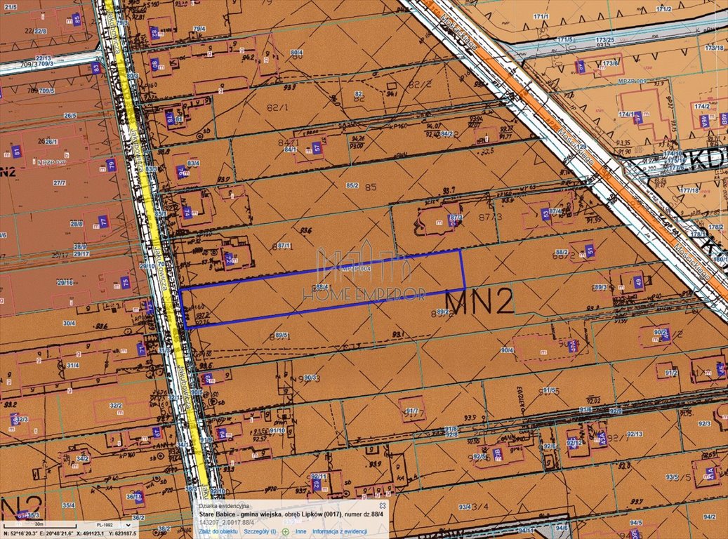 Działka budowlana na sprzedaż Lipków, Jakubowicza  1 000m2 Foto 1