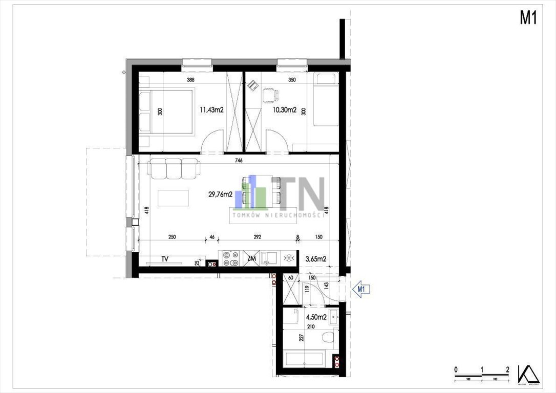 Mieszkanie trzypokojowe na sprzedaż Oława  60m2 Foto 2