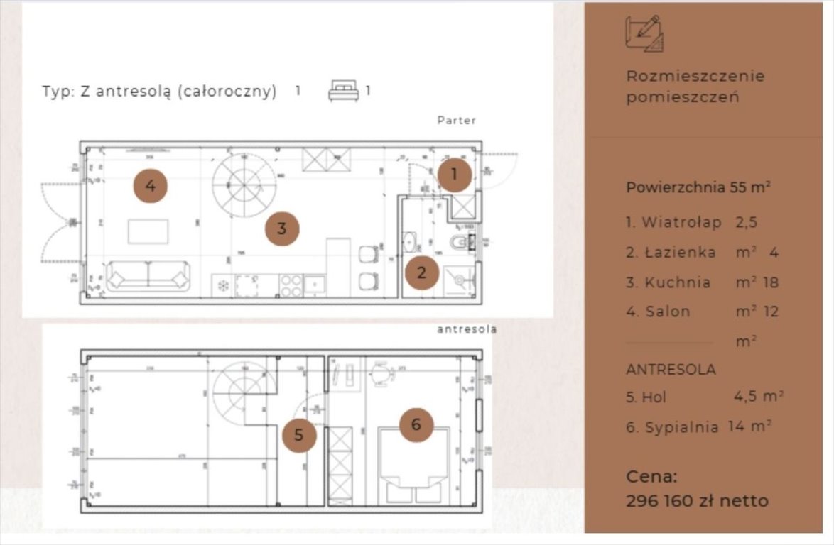 Nowoczesny dom modułowy 55 m² z antresolą - polecam Śrem, Górczyn  55m2 Foto 1