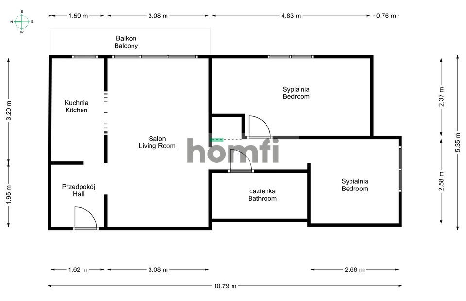 Mieszkanie trzypokojowe na sprzedaż Ostróda, Generała Sikorskiego  56m2 Foto 13