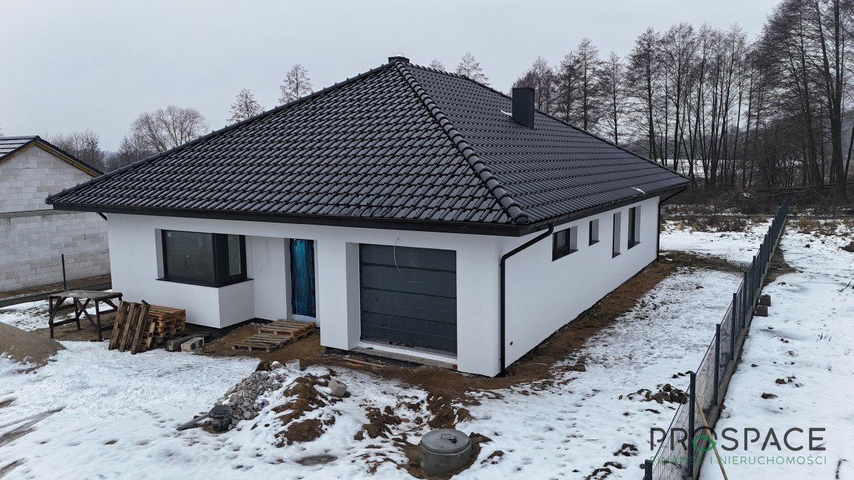Nowoczesny dom w stanie deweloperskim, 4 pokoje, 10 arów Zielona Góra, Ochla, Ochla-Kalinowa  142m2 Foto 1