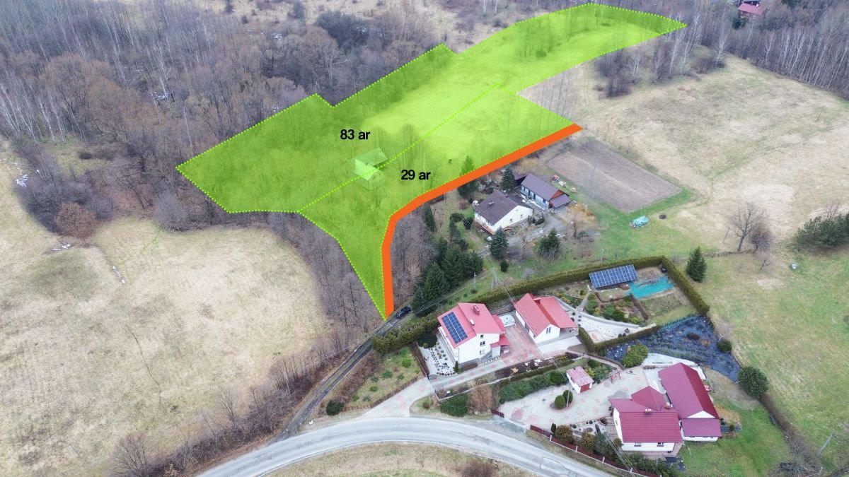 Działka pod domy jednorodzinne, media, dojazd utwardzony - polecam Chmielnik  12 120m2 Foto 1