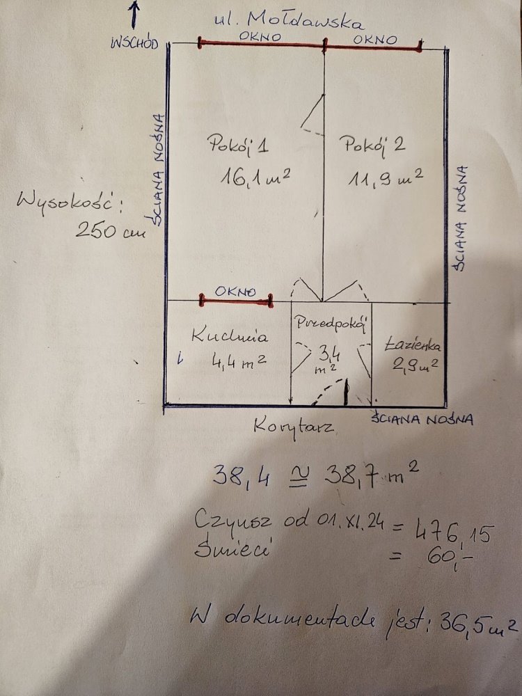 Mieszkanie dwupokojowe na sprzedaż Warszawa, Ochota, Mołdawska  36m2 Foto 9