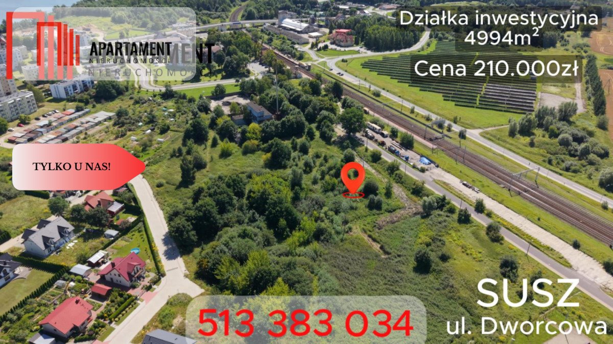 Do sprzedania atrakcyjna działka inwestycyjna 5001 m² w Suszu Susz  4 994m2 Foto 1
