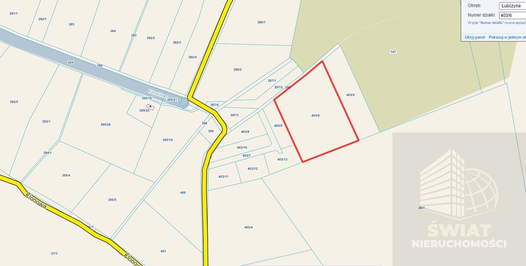 Malownicza działka rolna 23 200 m² przy kanale i lesie Lubczyna  23 200m2 Foto 1