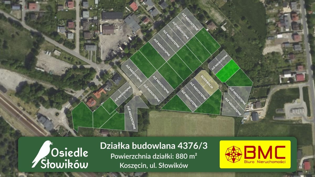Działka budowlana na sprzedaż Koszęcin, Słowików  880m2 Foto 1