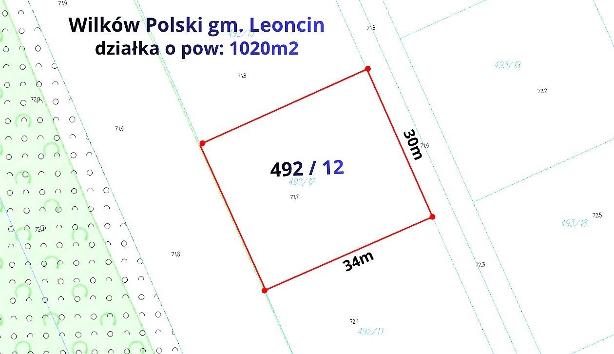 Sprzedam działkę 1020 m² w Wilkowie Polskim - idealna pod dom! Wilków Polski  1 020m2 Foto 1