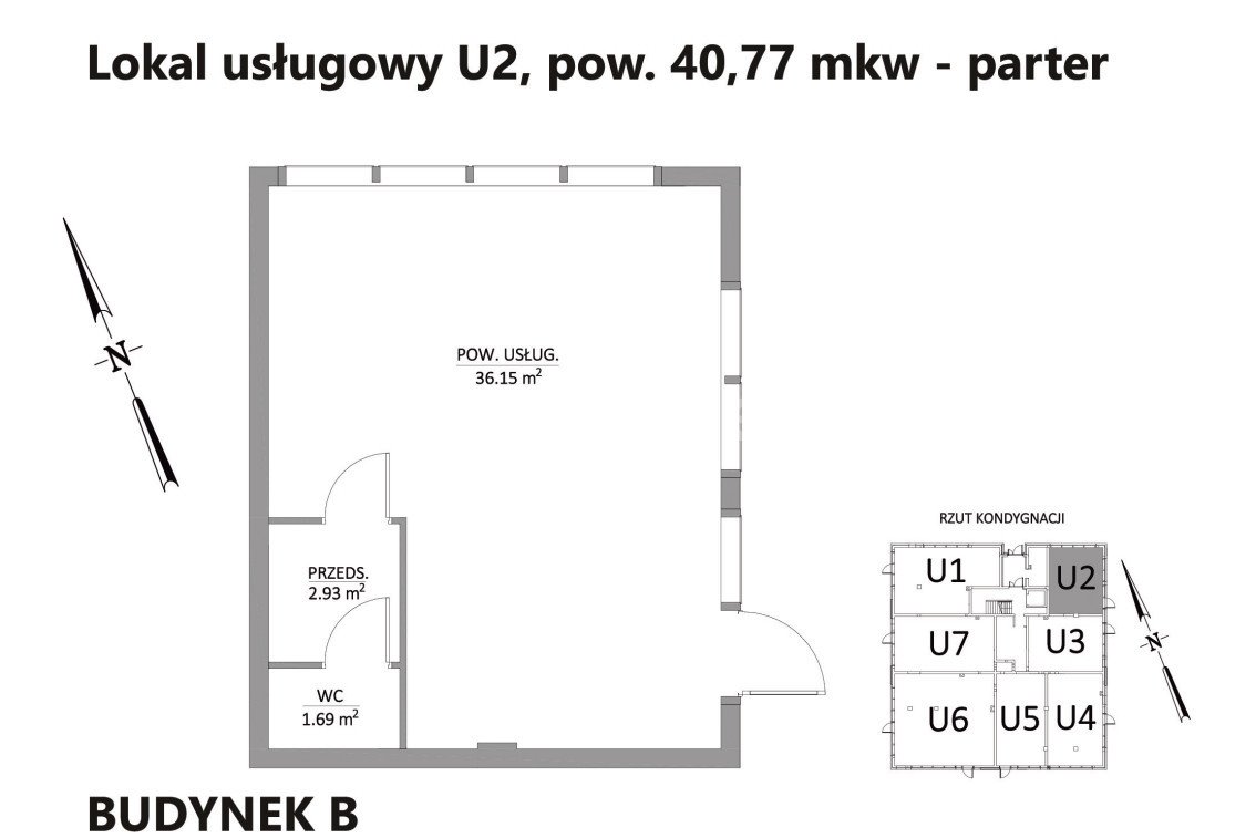 Lokal użytkowy 40,77 m2, bez PCC, miejsce postojowe Wrocław, Brochów, Syryjska  41m2 Foto 1