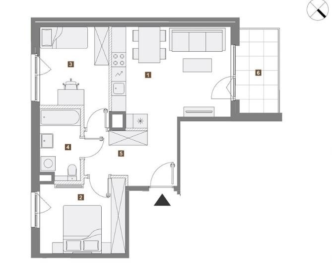 Mieszkanie dwupokojowe na sprzedaż Warszawa, Targówek, Zacisze, Wierna  54m2 Foto 1