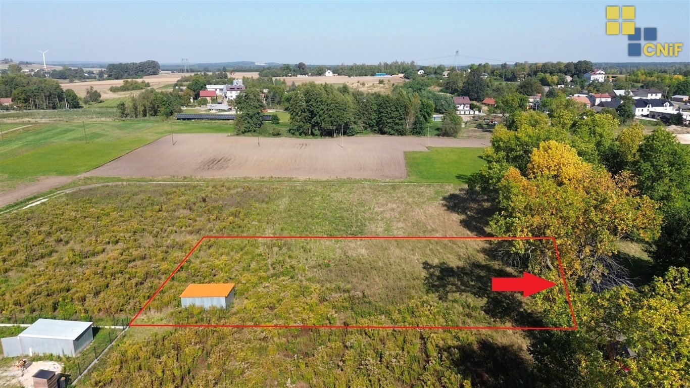 Działka budowlana 1105 m² z projektem i mediami - zapraszam Wilkowiecko  1 105m2 Foto 1