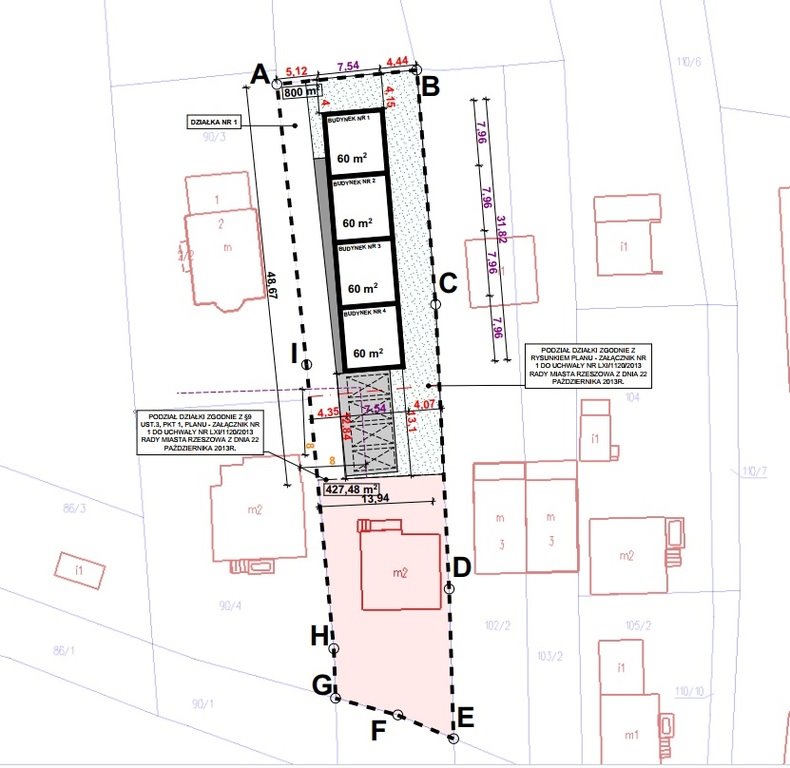 Działka budowlana na sprzedaż Rzeszów, Krakowska  1 230m2 Foto 4