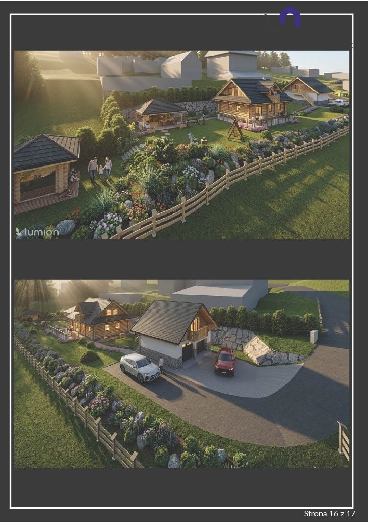 Urokliwy dom z bala świerkowego z garażem i tarasem Koniaków  70m2 Foto 1