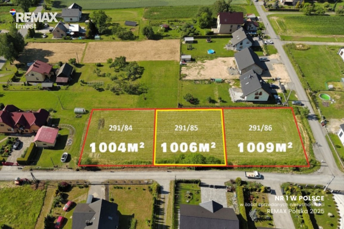 Działka budowlana 1006 m² z pełnym uzbrojeniem i bezpośrednim wjazdem Pogwizdów, Zachodnia  1 006m2 Foto 1