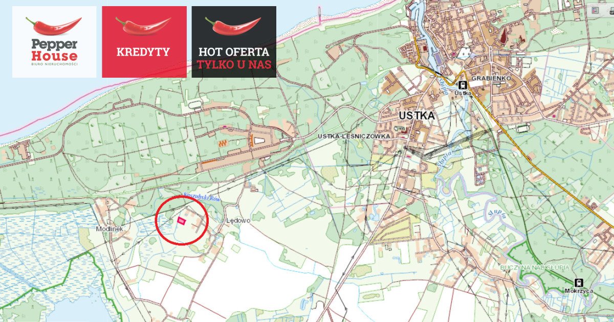 Działka 4 368 m² pod dom lub inwestycję blisko plaży Lędowo, Brzozowa  4 368m2 Foto 1