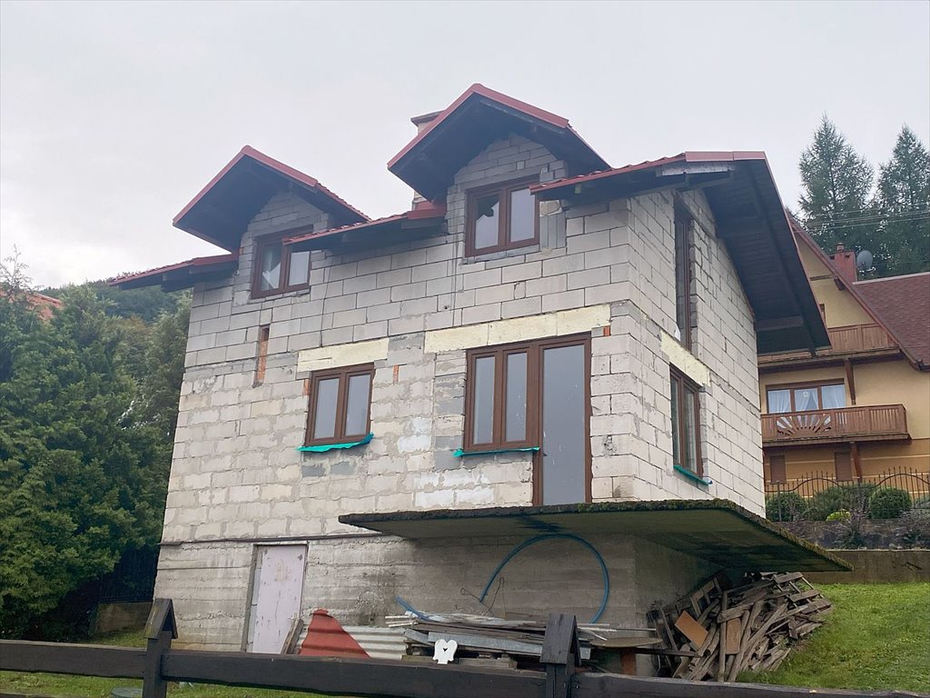 Widokowy dom do wykończenia z piwnicą i 2 łazienkami polecam Leszna Górna, Leszna Górna, Letniskowa  65m2 Foto 1