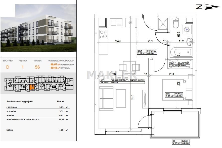 Mieszkanie dwupokojowe na sprzedaż Bydgoszcz, Szwederowo  39m2 Foto 4