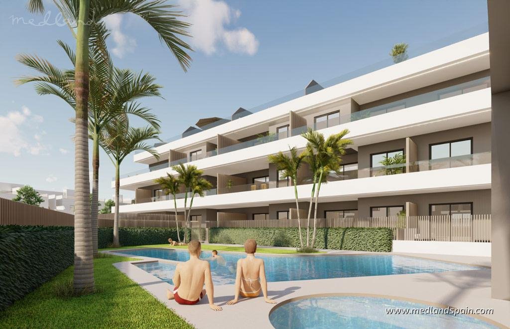 Nowoczesne apartamenty z basenem i tarasem w Pilar de la Horadada Hiszpania, Pilar de la Horadada  98m2 Foto 1