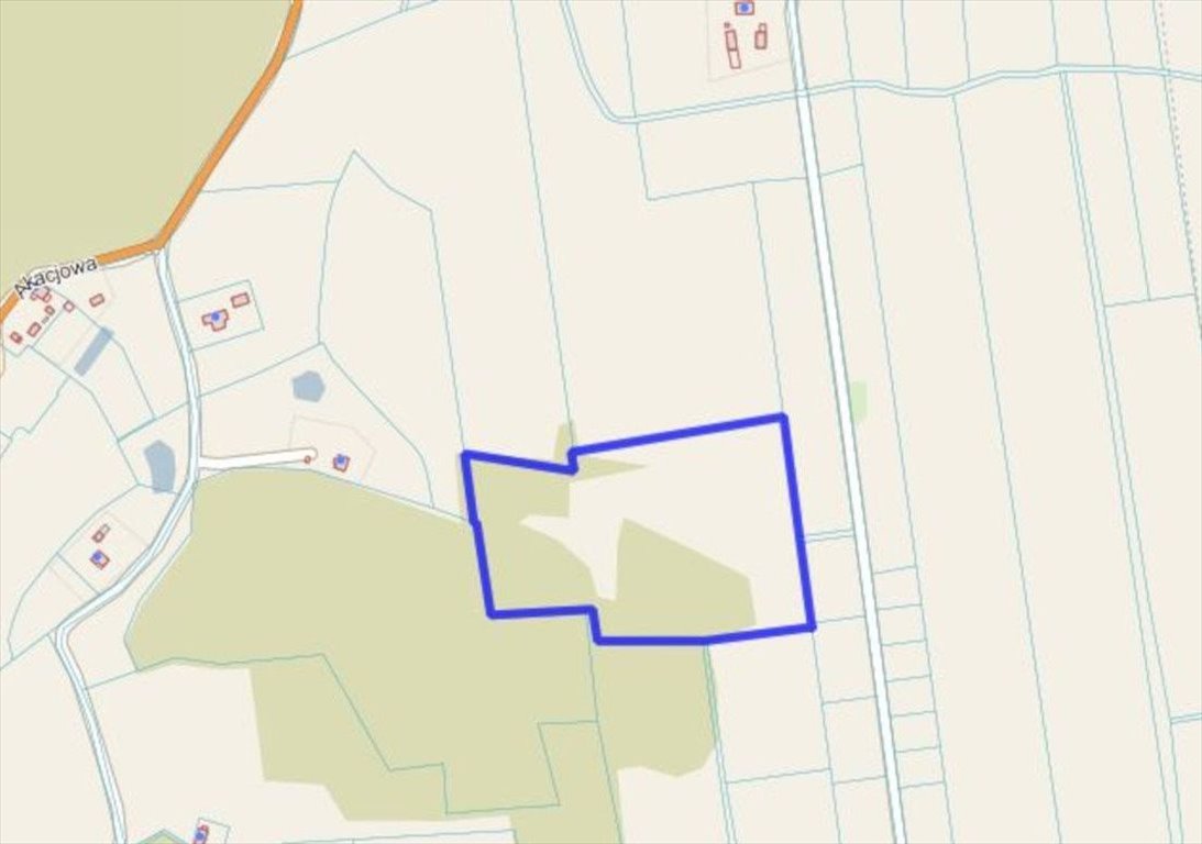 4,19 ha działki z mediami, lasami i jeziorami Łęczno  40 190m2 Foto 1