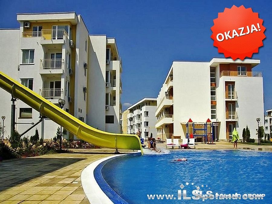 Umeblowane 48 m² z widokiem na basen w Słonecznym Brzegu Bułgaria, Słoneczny Brzeg, NESSEBAR FORT CLUB  48m2 Foto 1