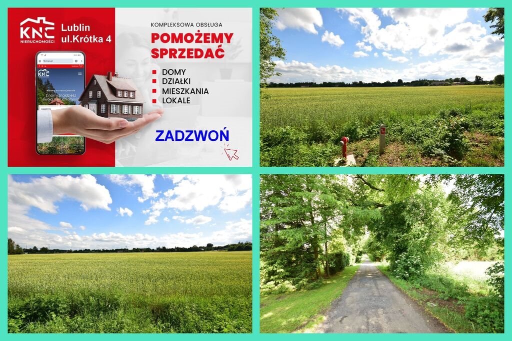Atrakcyjne działki budowlane 1824 m² w Charlężu, blisko Lublina Charlęż  1 824m2 Foto 1