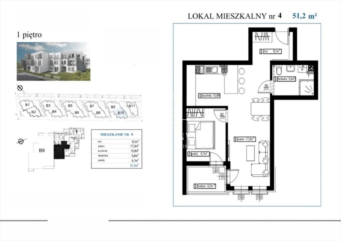 Mieszkanie dwupokojowe na sprzedaż Rumia  51m2 Foto 2