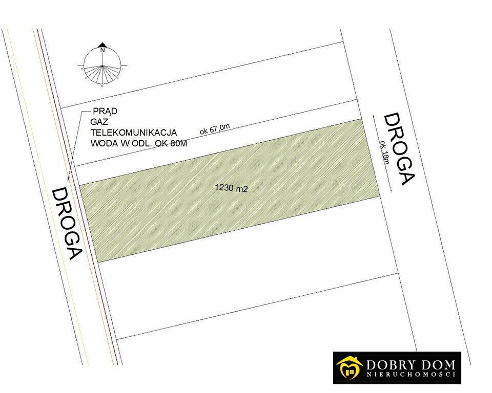 Działka 1230 m² z warunkami na dwa domy w Sielachowskich Sielachowskie  1 230m2 Foto 1