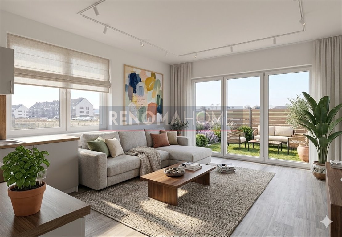 Nowoczesne 4-pokojowe mieszkanie z tarasem, komórką i miejscem Krzeptów  76m2 Foto 1